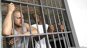 Wow! Interracial Gay Sex Heats Up in Prison Action!