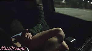 Dogging My Stepdaughter In A Public Parking Lot After Work And A Voyeur Fucks Her Pussy Until She Cums - Misscreamy