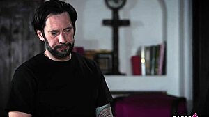 street girl victoria voxxx finds husband's used condom, leads to rough blowjob