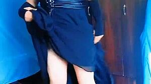 big ass white boy dances sexy in crossdresser sissy kitty style