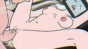 TV woman blows cameraman in wild animation!