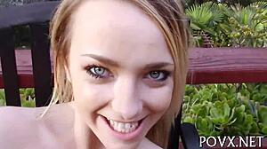 Teen Pussy Drilled Hard in Rough POV Action with Sexy Young Babe.