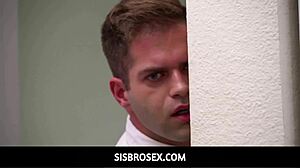 how did stepbrother nail petite blonde teen on couch?