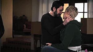 street girl victoria voxxx finds husband's used condom, leads to rough blowjob