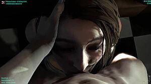 吉尔瓦伦泰因生化危机parody审讯中巨屌口爆颜射