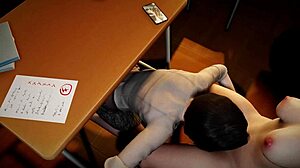 futa dickgirl surprised by a deep throat blowjob from beautiful ladyboy