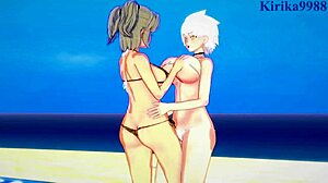 Imu And Miyabi Intense Lesbian Play And Futanari Sex - Senran Kagura Hentai