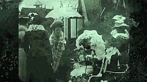 Vintage dark London vibes with double penetration in swinging sixties shadows.