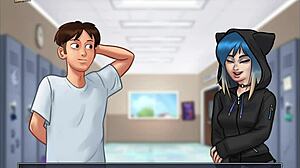 Detailed Hentai Scene with Teacher and MILF in Summertime Saga Episode 85