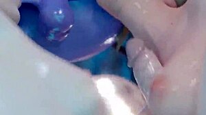 Wet 3D futa bitches bang near pool