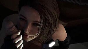 吉尔瓦伦泰因生化危机parody审讯中巨屌口爆颜射