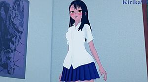 hayase nagatoro says 'don't toy with me' during intense sex in pov hentai.