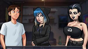 Detailed Hentai Scene with Teacher and MILF in Summertime Saga Episode 85