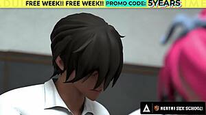 hentai sex school - horny milf principal drilled doggystyle in class, wanna watch?