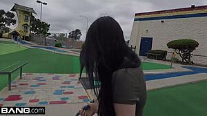 College Girl Kinsley Anne Sucks Dick In Parked Car With Brunette Petite Outdoor Public Group