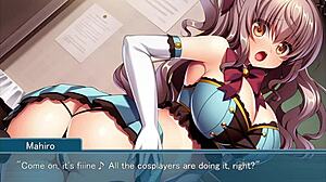 Queen of the otaku in a suggestive hentai game