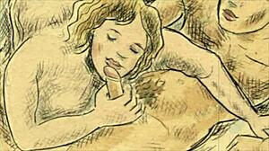 Vintage Erotic Cartoon Illustration From Anime