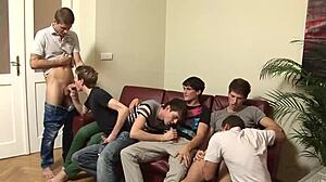 twink bareback gangbang in wild sex orgy 🔥