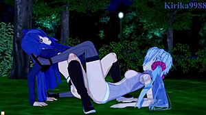 Chris Yukine and Tsubasa Kazanari in Symphogear