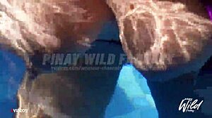 busty pinay, show your big tits in the pool.