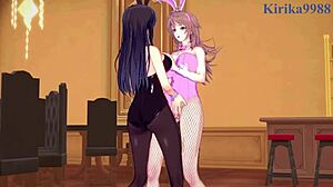 Sagiri Sakurai, Setsuko Ohara, and Excellen Browning dive into steamy lesbian action. Super Robot Wars hentai gets wild!