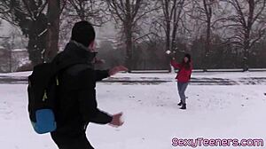 dive into teen 18+ pussy in doggystyle threeway?