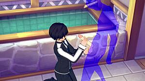 kirito gets handjob in yaoi