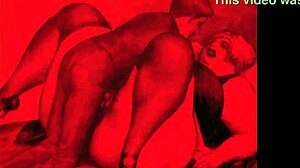 Vintage Erotic Cartoon Illustration From Anime