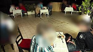 Extreme Public Handjob In Restaurant