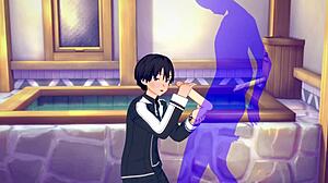 kirito gets handjob in yaoi