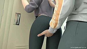 gwens steamy workout session in wild 3d cartoon action