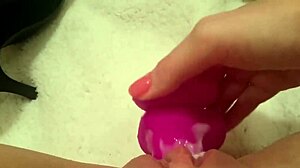 18 year old candicebabexo plays with new dildo in stockings solo