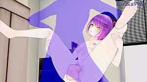 Yuzuki Choco and Tokoyami Towa's intense hololive vtuber hentai sex