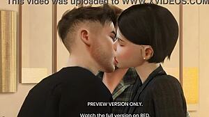 Natalie's heart pounds in a naughty secret affair with her boyfriend's friend in 3D hentai