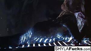 Shyla's Smoking Fetish Ignites with Big Tits and Solo Pussy Play in Wild Action!