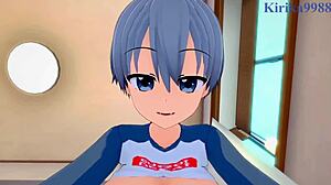 Damn! Hana and Tsuki Uzaki in wild hentai POV sex!