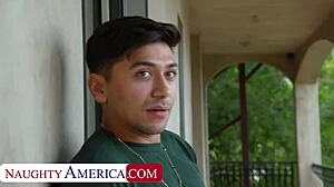 reagan foxx spreads milf pussy wide for stranger’s cock