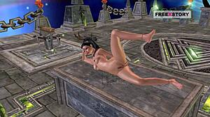 i can't get enough of this beautiful indian girl in the 3d cartoon, fingering her pussy and masturbating with a cucumber