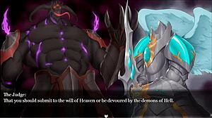 Cute Blonde Fairy Drills Naughty Demon in Hentai Game