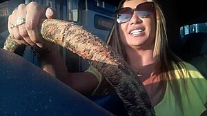 Wild Public Assfucking with Tanned Bodybuilder's Big Clit!