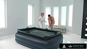 Nuru Massage by Slimthick Vic Melts Client Stress with Naughty Moves