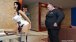 anna submits to boss on desk with deepthroat