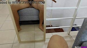 sex in front of the mirror with the girl from school