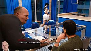 anna submits to boss on desk with deepthroat
