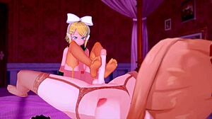 3d hentai futa x futa with long garter legs