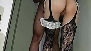 This maid slut begged me to fill her up with cum