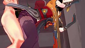 chiori gives amazing blowjob sex in genshin impact pov