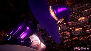 genshin impact hentai 3d - mona boobjob and fucked - anime manga japanese cartoon porn video