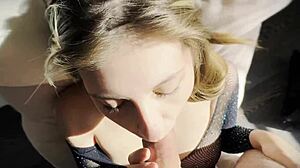 Russian anime hottie sucks cock for facial cumshot