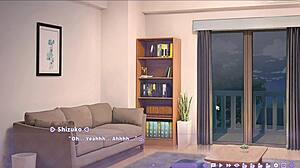 I have lovey dovey uncensored hentai with my female boss shizuko in missionary position